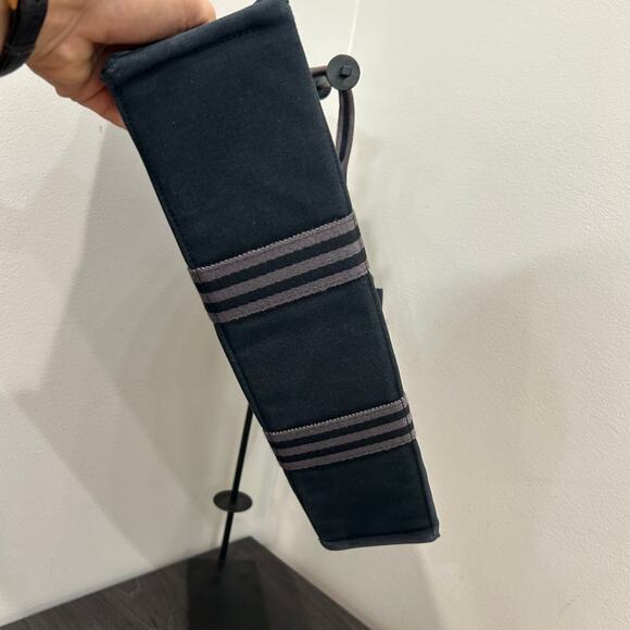 1066 HERMÈS Toile Fourre-Tout MM Tote Blue - Picture 3 of 8